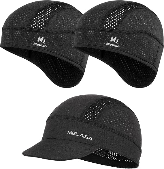 MELASA Skull Cap Cooling Helmet Liner for Hard Hat with Neck Extension Sun Protection Mesh Breathable Sweat Cap