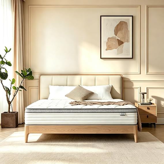 12 Inch Queen Mattress in a Box, Medium Firm Hybrid, Pocketed Coils