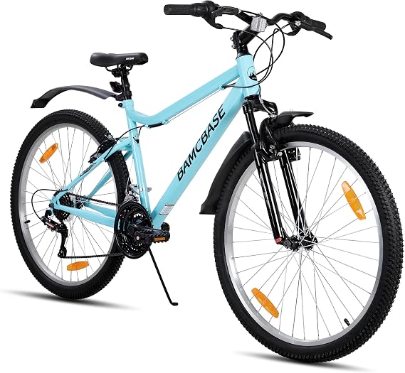 Hiland 26 Inch Mountain Bike for Women 18-Speed Gears Women's Mountain Bike with V-Brakes Robust MTB for Women Multiple Colours