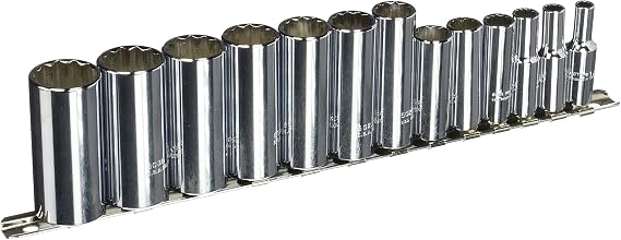 3/8" Drive 13 Piece Deep Socket Set - 12 Point