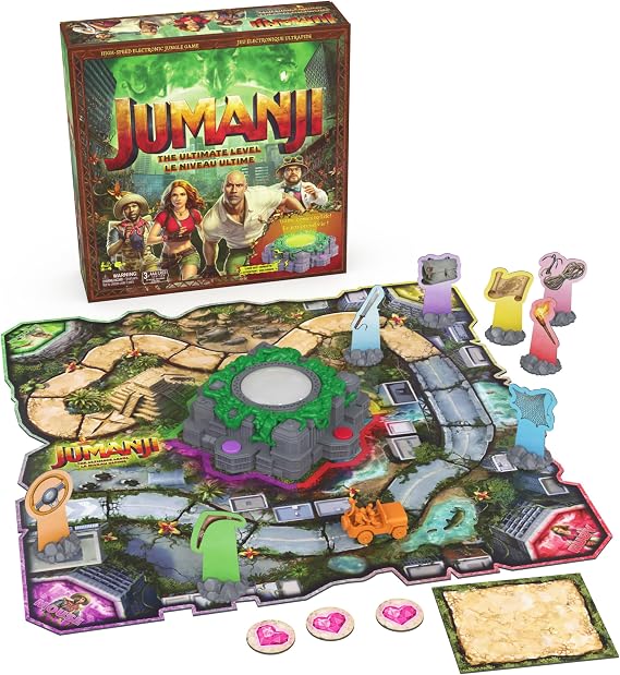 Spin Master Games, Jumanji: The Ultimate Level Electronic Board Game, Jumanji High-Speed Survival Strategy Fun for Kids, Adults & Family Game Night, Lights & Sound, 2-4 Players, for Ages 6 & Up