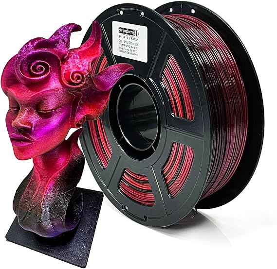 PLA 3D Printer Filament 1.75mm, Glitter,Galaxy,Rose,Pink,Midnight Shimmer,Net Weight 1kg(2.2lbs)