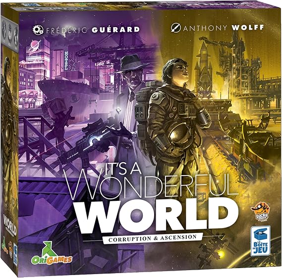 It's A Wonderful World Corruption & Ascension Board Game Expansion - Expand Your Empire with New Challenges, Ages 14+, 1-7 Players, 30-60 Minute Playtime, Made by Lucky Duck Games