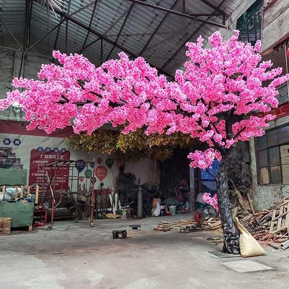 Wishing Tree with Fake Flowers and Fake Peach Trees, Simulation of Cherry Trees, Peach Trees, Fake Trees, Indoor and Outdoor Shopping Malls are Decorated 4.5x4.5m/14.7x14.7ft