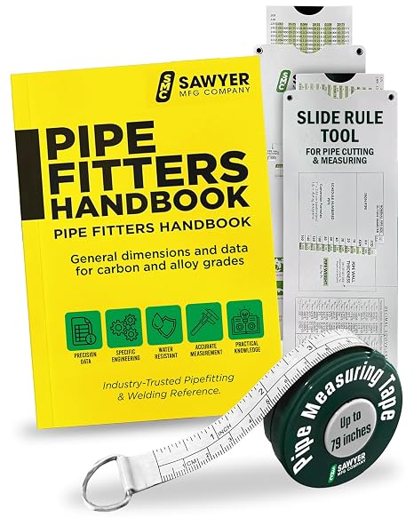 Sawyer Mfg Pipefitter Handbook, Measurement Tools, Technician Pack Bundle | Precision Pipe Measuring Tools, Welding References, Fitting Dimensions, Job-Ready Resources For Accurate Field Applications