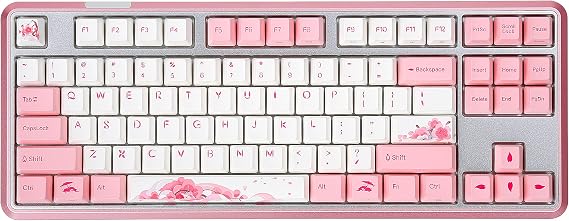 Varmilo Sword 2-87 Sakura R2 White LED TKL Dye Sub PBT Aluminum Mechanical Keyboard (Varmilo EC Daisy V2)