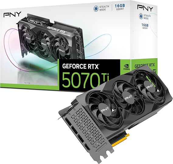 PNY GEFORCE RTX 5070 Ti 16GB Triple Fan Graphics Card DLSS4