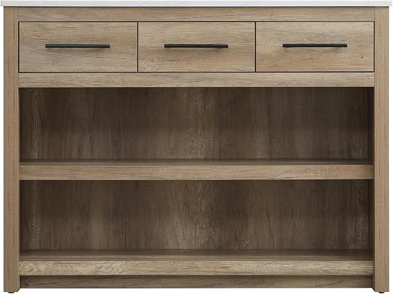 Elegant Kitchen and Bath 48" Kitchen Island in Natural Oak