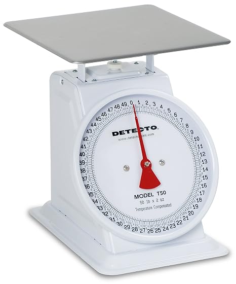 Detecto T50 Top Loading Fixed Dial Scale, 50 lb. Capacity