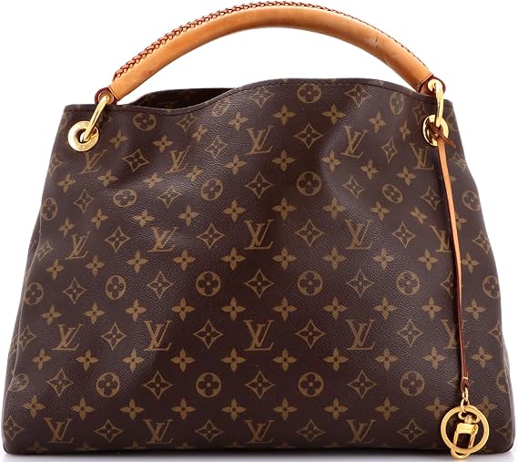 Pre-Loved Artsy Handbag Monogram Canvas MM, Brown