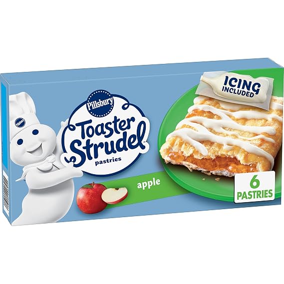 Pillsbury Toaster Strudel Frozen Pastries, Apple, 6 Ct, 11.7 oz