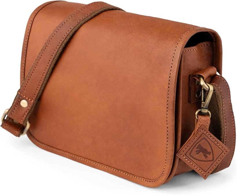 BERLINER BAGS Genuine Leather Crossbody Purses For Women Lisbon XS - Brown