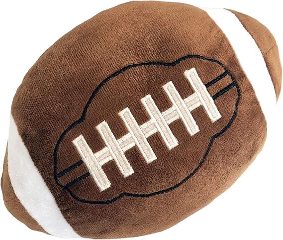 Football Plush Pillow Fluffy Durable Football Pillows Stuffed Football Throw Pillow Soft Sports Ball Interactive Football Creative Room Decor Birthday Party Gift for Kids 11 Inches