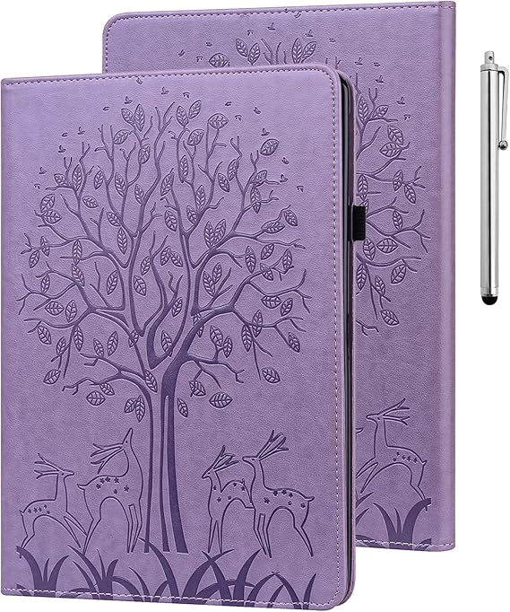 ALILANG Case for Lenovo Tab M10 HD 2nd Gen 10.1 Inch 2020 Tablet Cases (TB-X306F/TB-X306X), PU Leather Card Slot Shockproof Smart Cover for Lenovo Tab M10 HD 2nd Gen -Purple