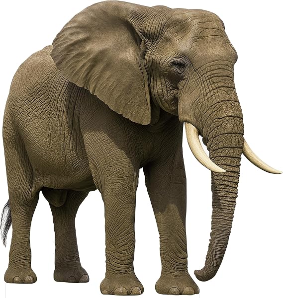 Elephant 2FT Life Size Cardboard Cutout, Fun Animal Standup, Perfect for Events, Party Decor, Birthday and Photos, 1 PC