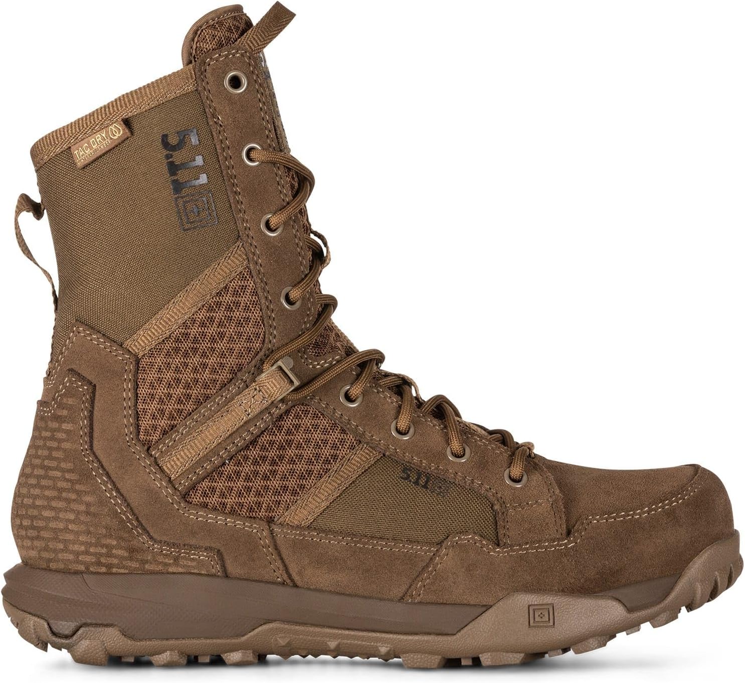5.11 Tactical Mens AT Waterproof Boots, 8, Brown All Terrain Boot, Dark Coyote, Style 12445ABR