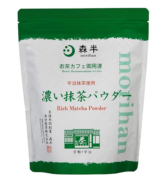 Rich Matcha Powder (Sweetened Green Tea Powder Mix) 17.6oz (500g) - from Kyoto (Uji) - containiting premium grade matcha - for making matcha drinks and matcha sweets