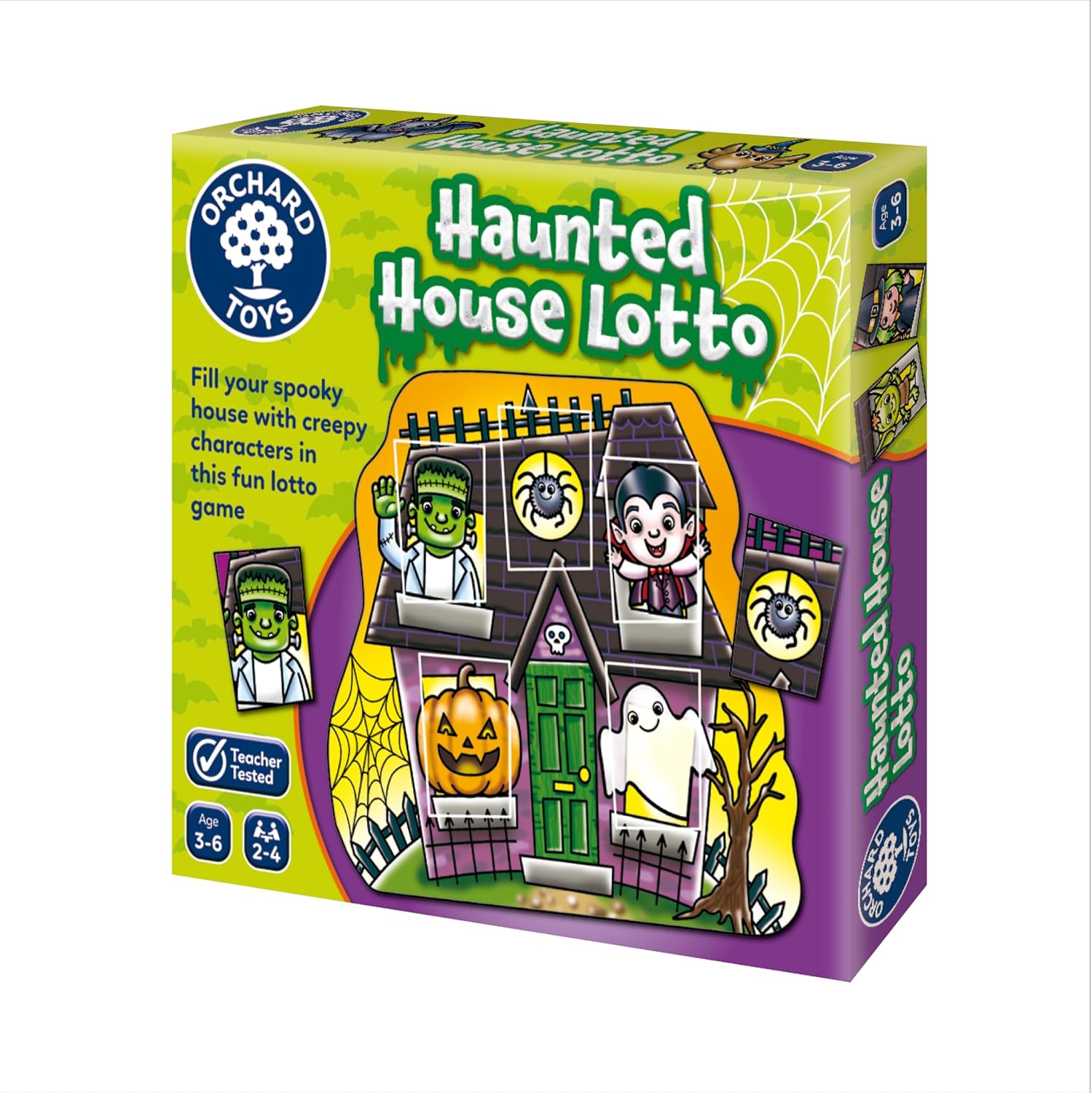 Orchard Toys Haunted House Lotto, small and compact game, great for travel, simple gameplay, for kids age 3-6