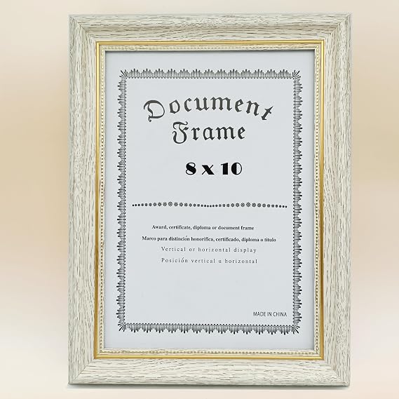 8x10 White Picture Frame for Wall or Tabletop,Show Your Pictures, Craftsmanship, Handicrafts, and Paintings Display in Living Room, Bedroom, Kitchen, and Office