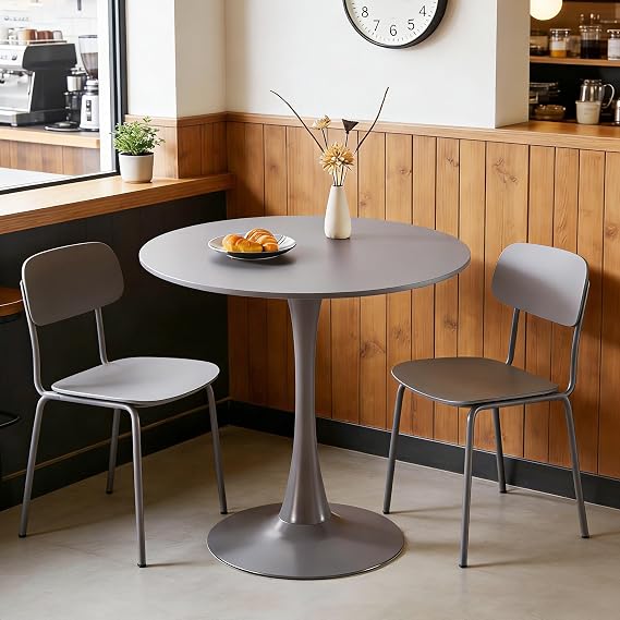 31" Round Tulip Table, Mid-Century Modern Pedestal Dining Table