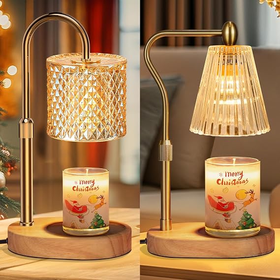 seenlast 2 Packs Candle Warmer Lamp with Timer Dimmer Adjustable Height