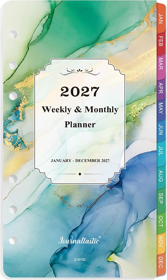 2027 Planner Refills - A6 Weekly & Monthly Planner Inserts, Planner Refills