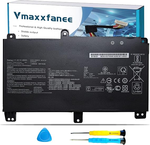 48Wh B31N1726 Long Line Battery Replacement for ASUS ROG Strix G531 G531GT-BI7N6 G531GT Series G15 G512LI G512 Series 11.4V 4240mAh