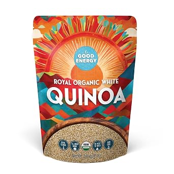 It's Good Energy Royal Organic White Quinoa | Non-GMO, Gluten-Free, Vegan, and Organic | Complete Protein, High Fiber, Low-Calorie White Quinoa | (12 Ounce - Pack of 1)