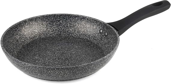 Salter BW05745 Megastone 20 cm Frying Pan 10 x Tougher Non-Stick, Small Cooking Pan, PFOA-Free Forged Aluminium, Suitable for All Cooking Hobs, Dishwasher & Metal Utensil Safe, Soft Touch Handle