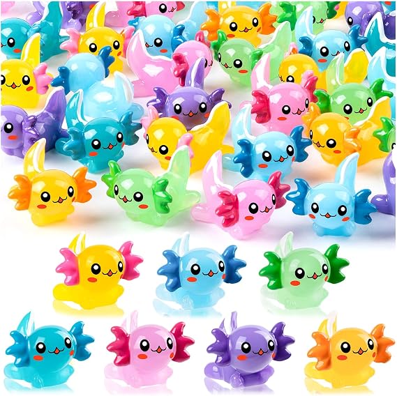 35Pcs Mini Resin Axolotl, Miniature Animal Figurine