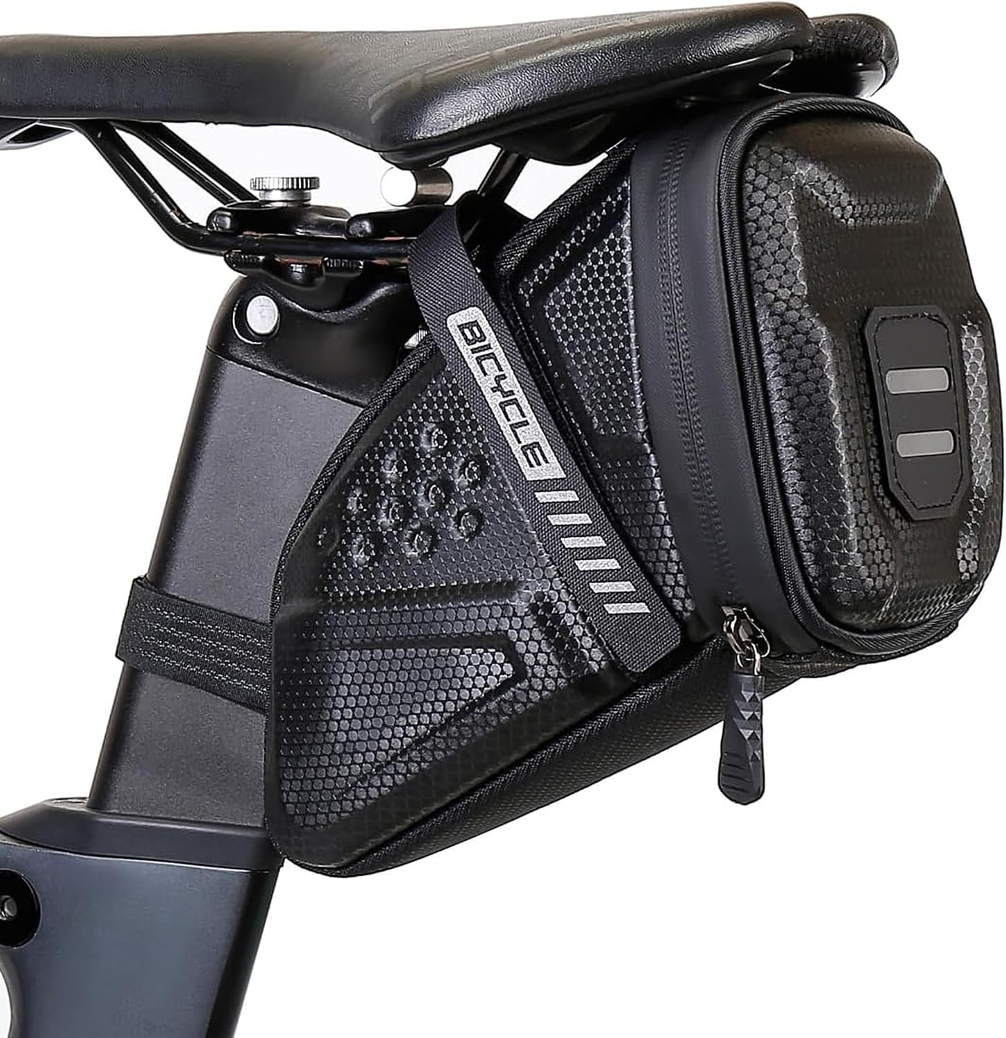 EVA Hard Shell Waterproof Bike Saddle Bag Seat Bag Bike Bag Under seat 1 Litre Bike Tail Bag Bike Rear Bag Bike Riding Accessories Storage Bag Bike Wedge Bag Mountain Road Bike