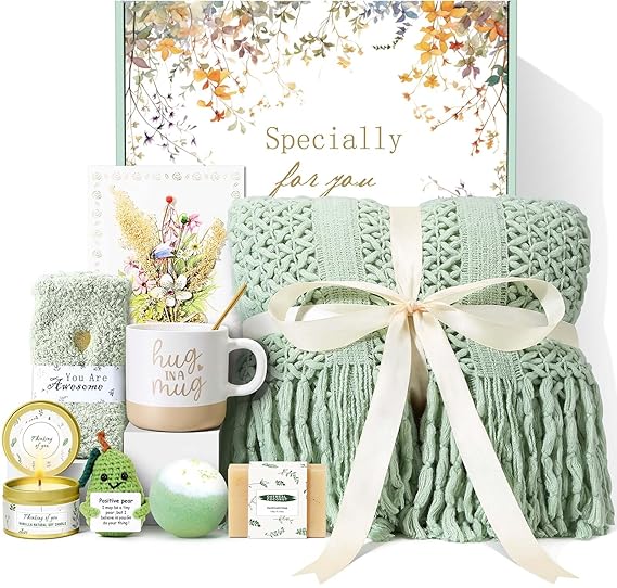 Birthday Gifts for Women Self Care Spa Gift Baskets for Women, Get Well Soon Gift Baskets Thinking of You Relaxation Stress Relief Care Package
