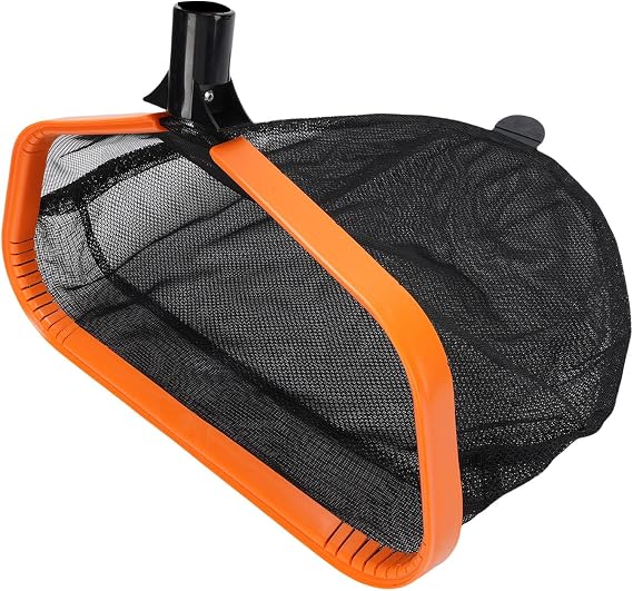 Pool Skimmer Net, Fine Mesh Pool Leaf Skimmer Net Head Cleaner, Swimming Leaf Rake Cleaning Tool Netting Trash Bag Basket for Removing Leaves Debris Pickup Removal