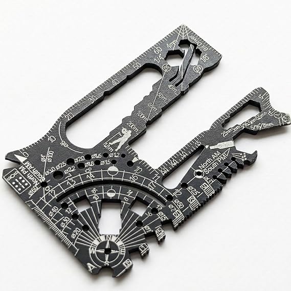 Universal 4.0 80+ Tools Credit Card Multitool Titanium Grade 5 Tool Card with Ruler & Bottle Opener, Wrenches, Bit Driver & Pry Bar TSA Compliant