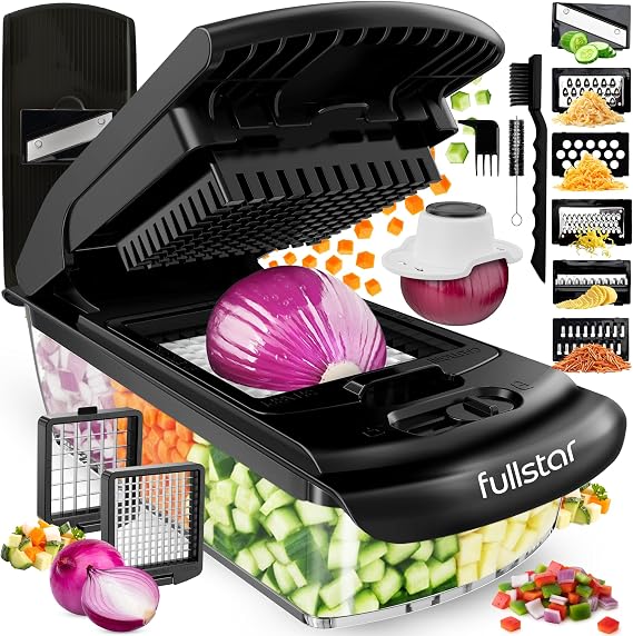 Fullstar Pro Original - Vegetable Chopper & Mandoline Slicer - 8 Blades
