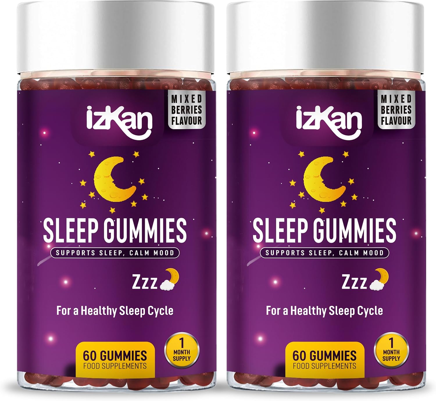 Pro Sleep Gummies for Adults Magnesium, L-Theanine, 5 HTP, Valerian Root, Passionflower Extract, Glycine, Chewable Sleep Supplement |Sleep Aid| |Calm Mood| Vegan 120 Gummies |Berries Flavour| 2