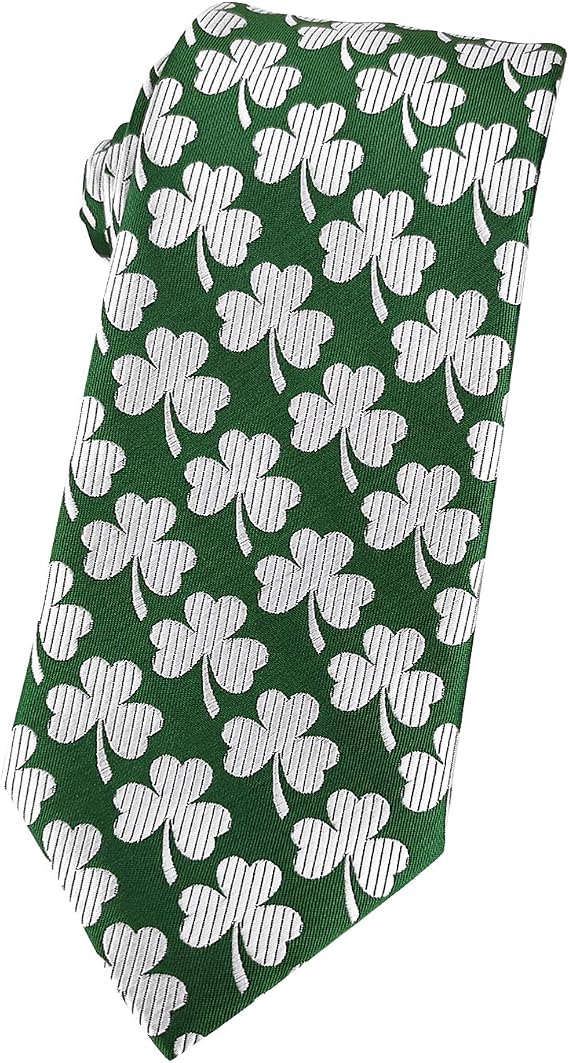 Green Tartan Jacquard Woven Plaids Tie for Men's Self Necktie