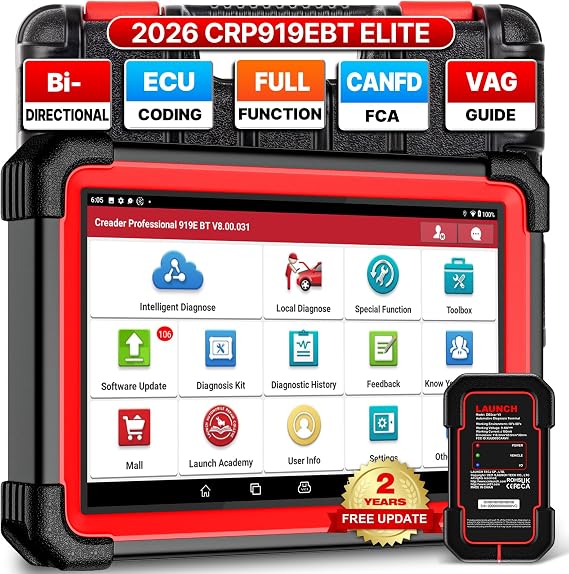 LAUNCH X431 CRP919EBT OBD2 Scanner, 2026 Wireless Bidirectional Scan Tool