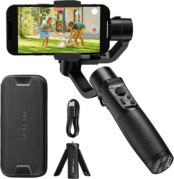 hohem iSteady Mobile Plus Phone Gimbal with Ultra-Wide-Angle Mode | iSteady 7.0 Anti-Shake, 600 Inception Rotation, 13H Battery, Hohem Joy App, Power Bank Function, Ultra-Wide-Angle Mode