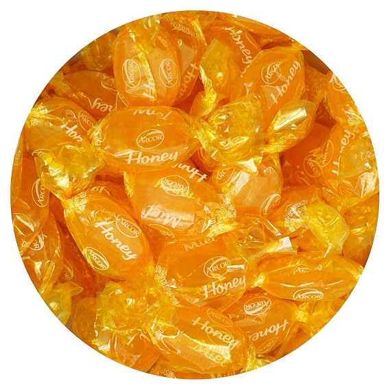 Honey Candy, 2 Pound Bulk Candy(Approx 150 pcs), Honey Candy Filled Honey, Honey Hard Candy, Honey Candy Individually Wrapped, The Hampton Popcorn & Candy Company