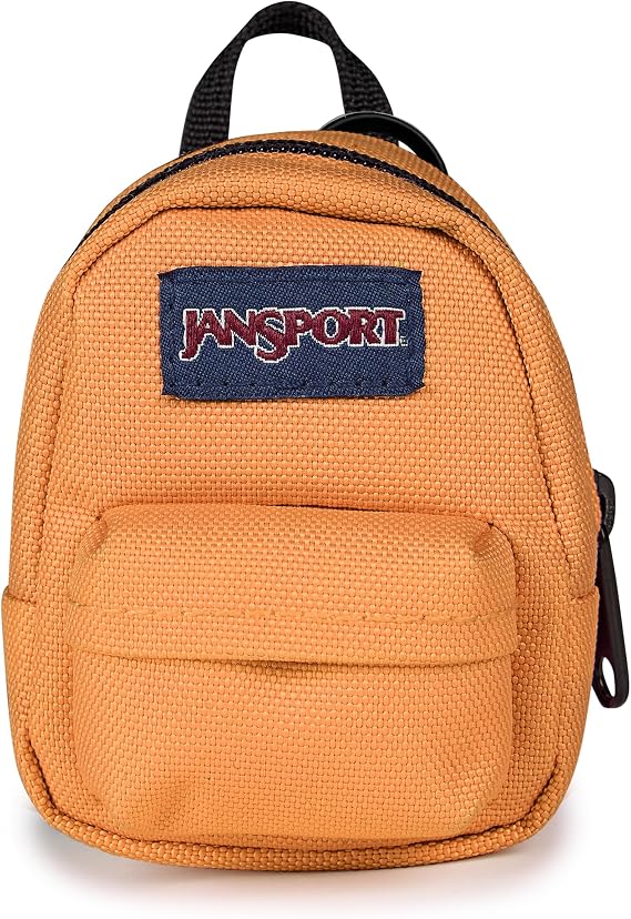 JanSport Mini Break Extra Small Keychain/Bag Charm, Orange Soda