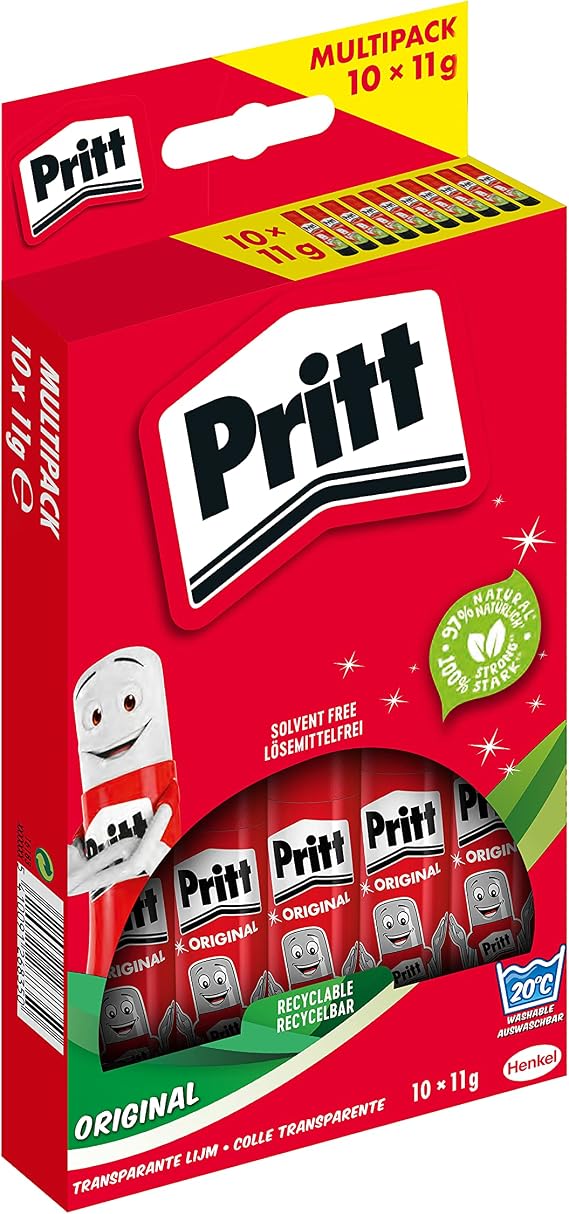 Pritt 1445027 11 g Glue Stick (Pack of 10)