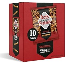 Dot's Bretzels Original Seasoned Pretzel Twists Healthy Kids Snacks 1 Ounce Food Size (Pack of 10)