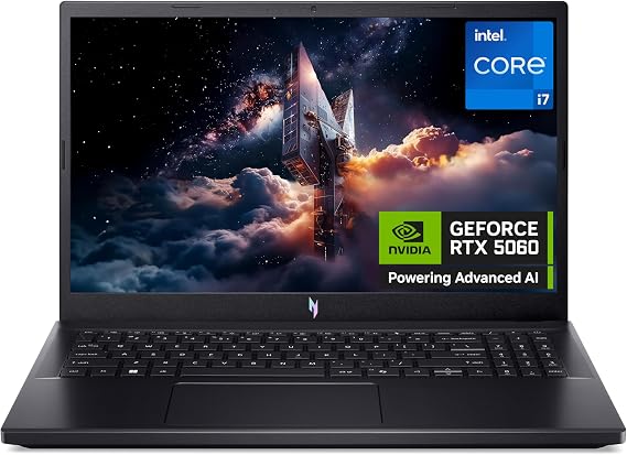 Acer Nitro V15 ANV15-52 Gaming Laptop - Intel Core i7-13620H, 16GB, 512GB SSD, NVIDIA GeForce RTX 5050, 15.6" Full HD 165Hz, Windows 11, Black
