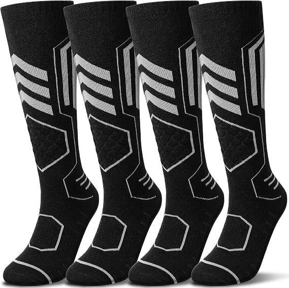 Merino Wool Ski Socks for Kids & Adults,Cold Weather for Ski,winter,Warm Over-The-Calf Socks, Winter activities.