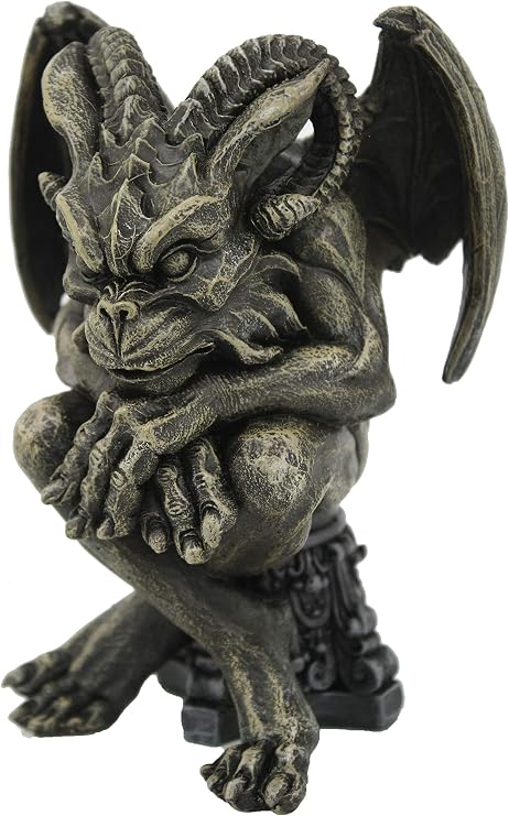 Pacific Giftware 6" inches Gargoyle Resin Tabletop Statue Sculpture Figurine