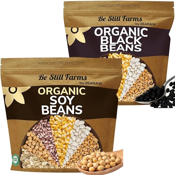 Be Still Farms Organic Soybeans and Organic Black Beans