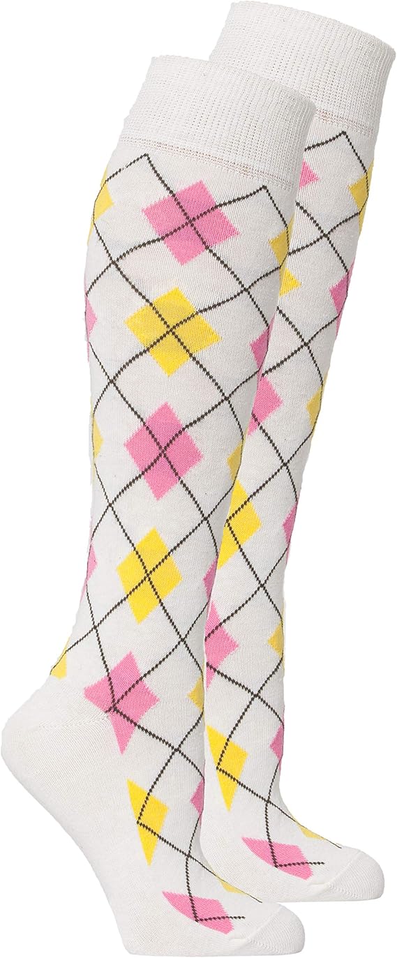 socks n socks-Women's 1 Pair Colorful Luxury Cotton Funky Knee Socks