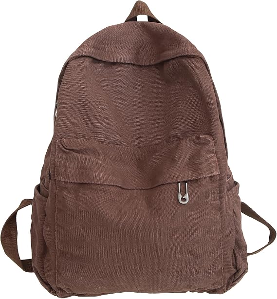 AFGWK Vintage Canvas Backpack for Women Grunge Hippie Cute Boho School Backpack Casual Y2K Aesthetic Backpack