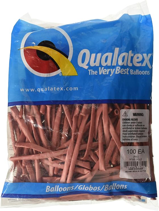 Qualatex Latex Balloon 057741 Rose Gold, 260Q,